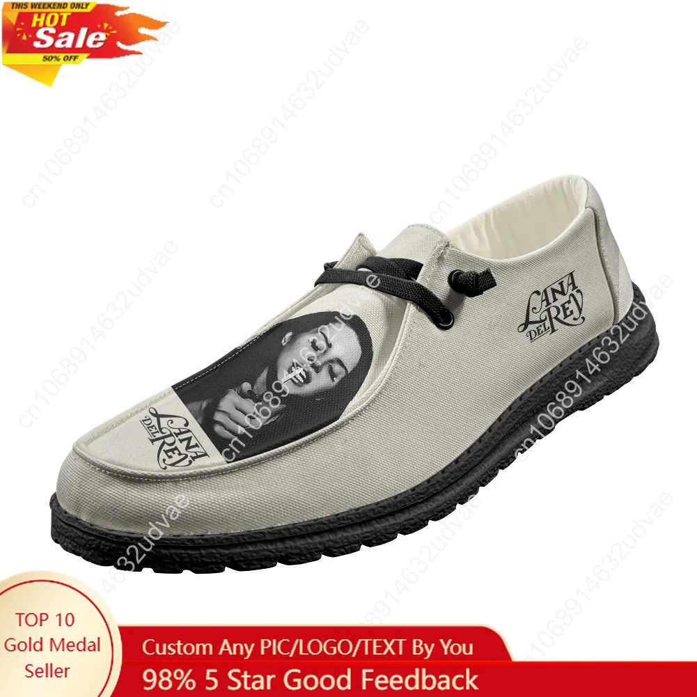 Women'S Shoes Loafers Black - ラナ・デル・レイ歌手ローファー男性女性ユースカジュアルシューズ耐久性のある軽量フラットシューズアウトドア日常仕事カスタムシューズブラック