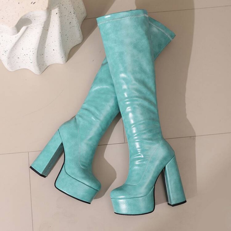 秋冬新作　ハイヒール　防水　レディースロングブーツ　ニーハイ - Zip Up Boots Short のレビューと価格