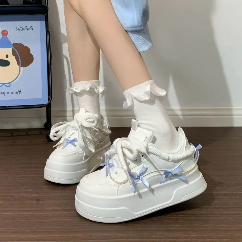 夏用厚底プラットフォームスニーカー女性用香港スタイルスターデ - Women Shoes Hong Kong のレビューと価格