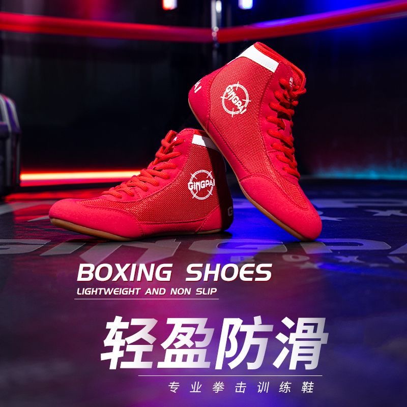 男性女性用プロボクシングシューズ レッドピンク レスリングシ - Women'S Shoes Vs Men'S Size のレビューと価格