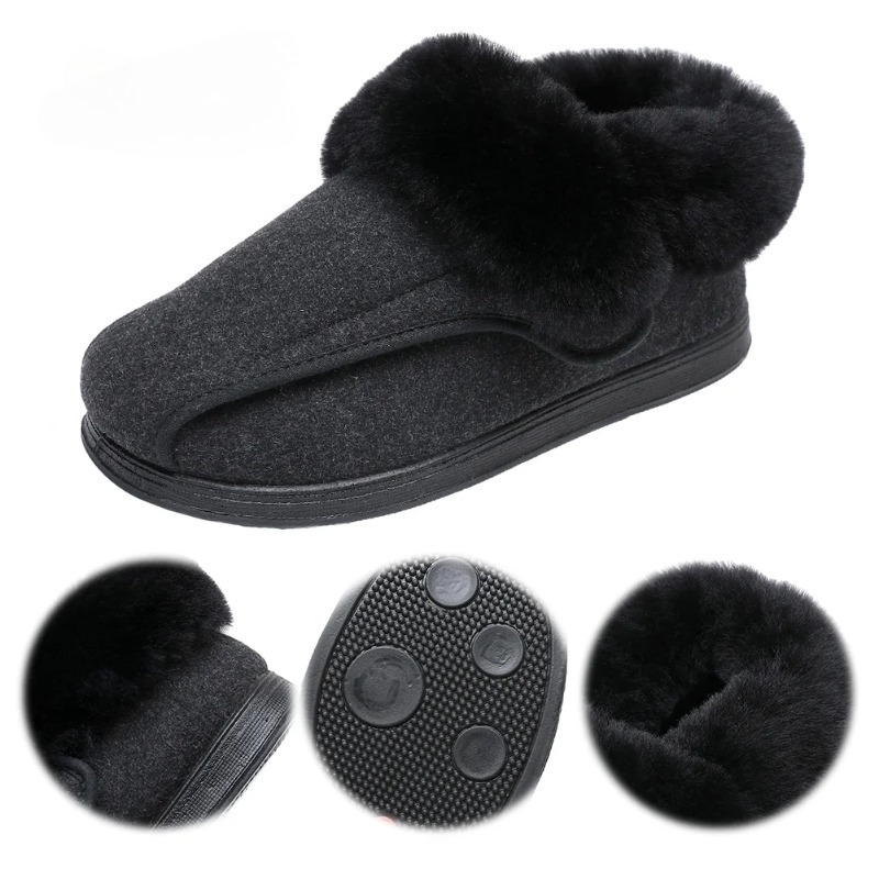 女性用糖尿病患者向けシューズ、暖かい冬用、調節可能な留め具、 - Women'S Shoes Neuropathy のレビューと価格