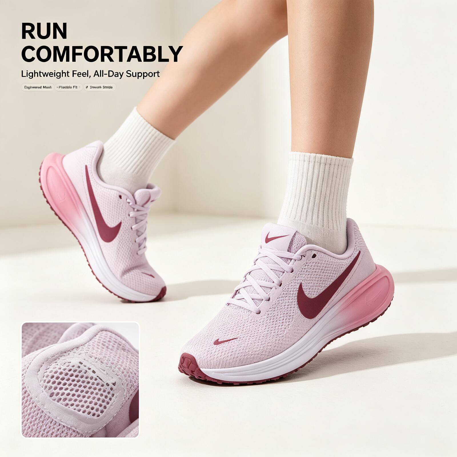 ナイキ レディース ピンク ランニング シューズ 軽量 通気 - Women Shoes Hong Kong のレビューと価格