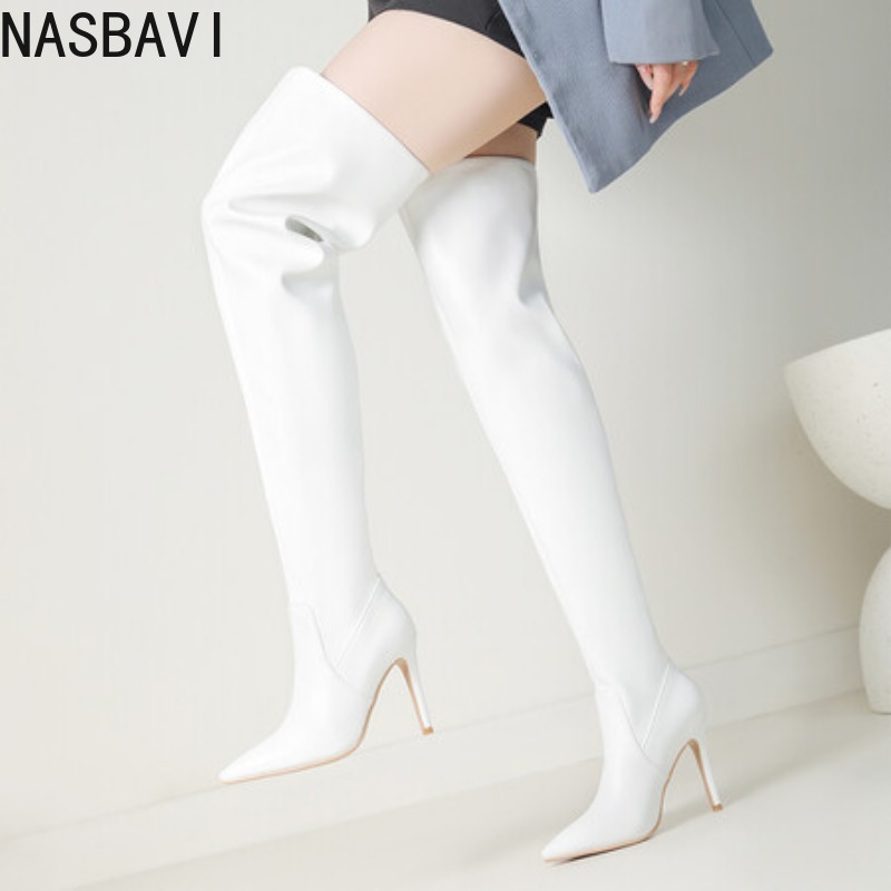 NASBAVI 黒ポインテッドトゥ高級デザイナー女性靴ワイド - Zip Up Boots Short のレビューと価格