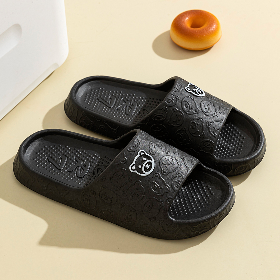 メンズスリッパ夏の漫画クマ屋内ソフト厚い底アンチスリップ女性 - Women'S Shoes Neuropathy のレビューと価格