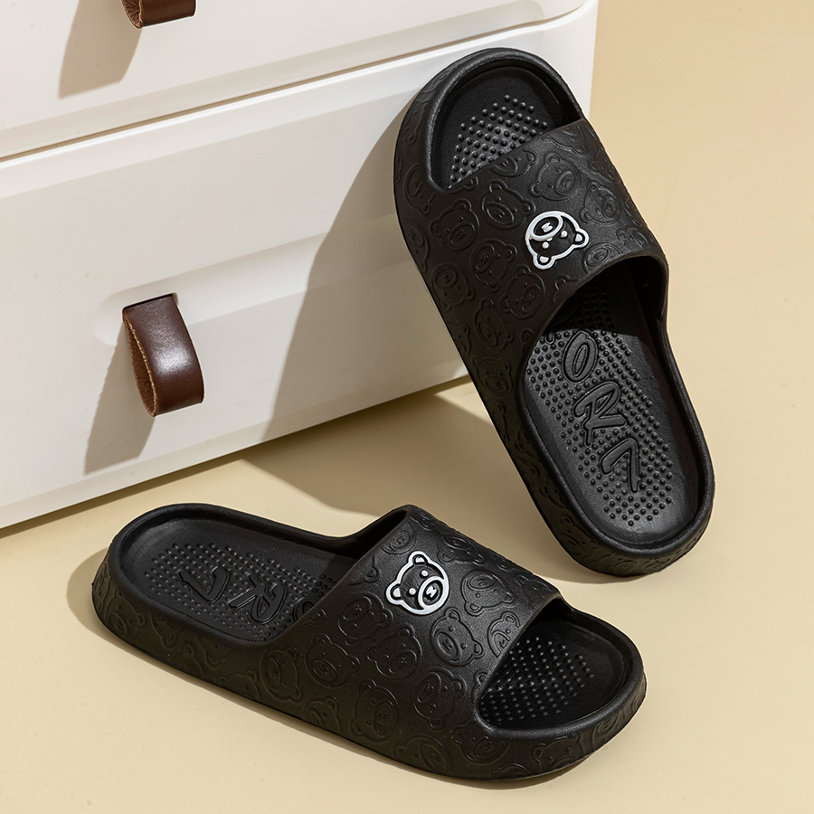 メンズスリッパ夏の漫画クマ屋内ソフト厚い底アンチスリップ女性 - Women'S Shoes Neuropathy のレビューと価格