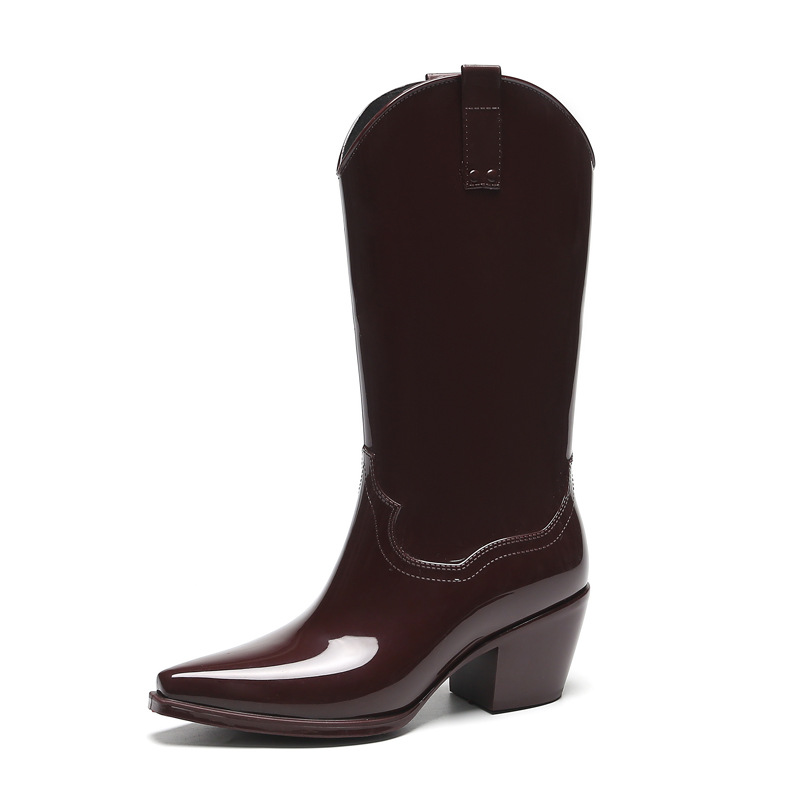 女性用ロングレインブーツ,ハイヒール,ソフトラバー,防水ラバ - Women'S Shoes Neuropathy のレビューと価格