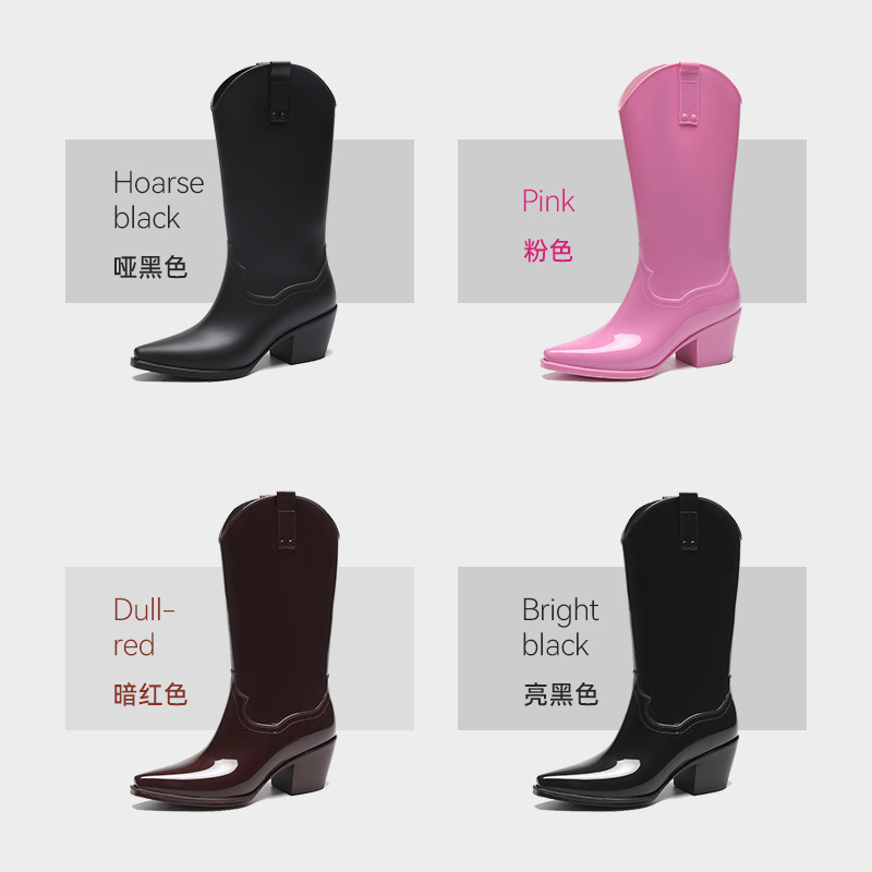 女性用ロングレインブーツ,ハイヒール,ソフトラバー,防水ラバ - Women'S Shoes Neuropathy のレビューと価格