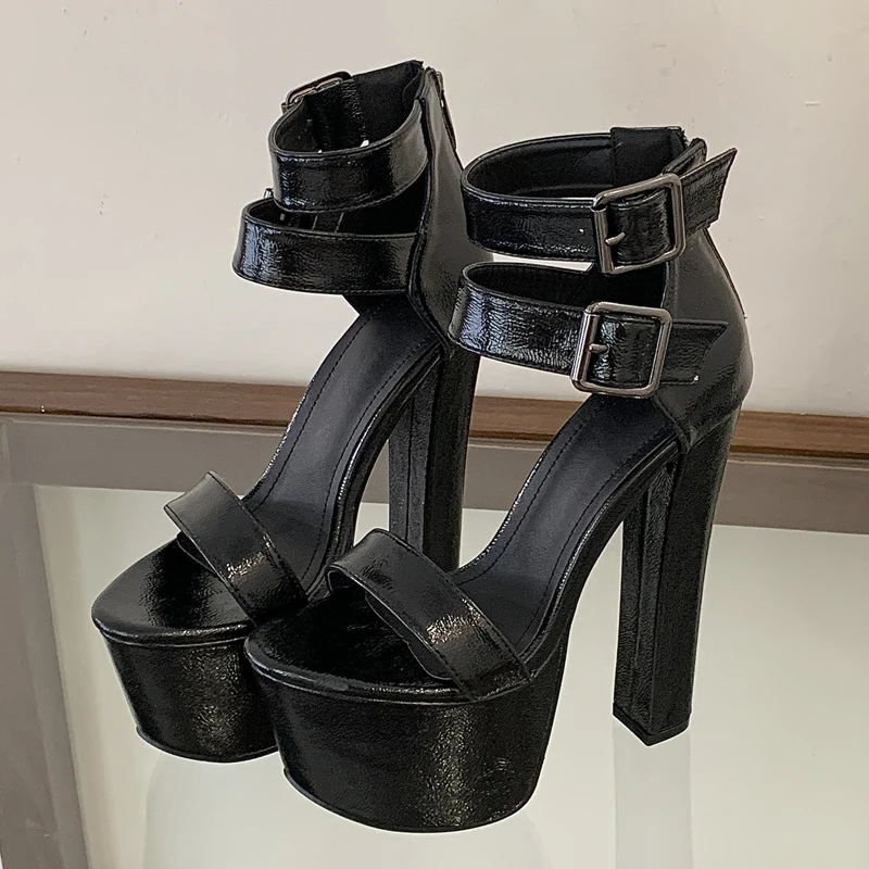 Eilyken 女性サンダル夏スクエアハイヒールジッパーシュ - Women Shoes Zipper のレビューと価格