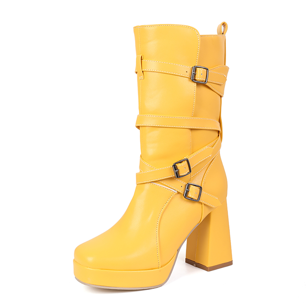 2026年冬用快適レディースミッドカーフブーツ、プラットフォ - Women'S Shoes In Size 12 のレビューと価格