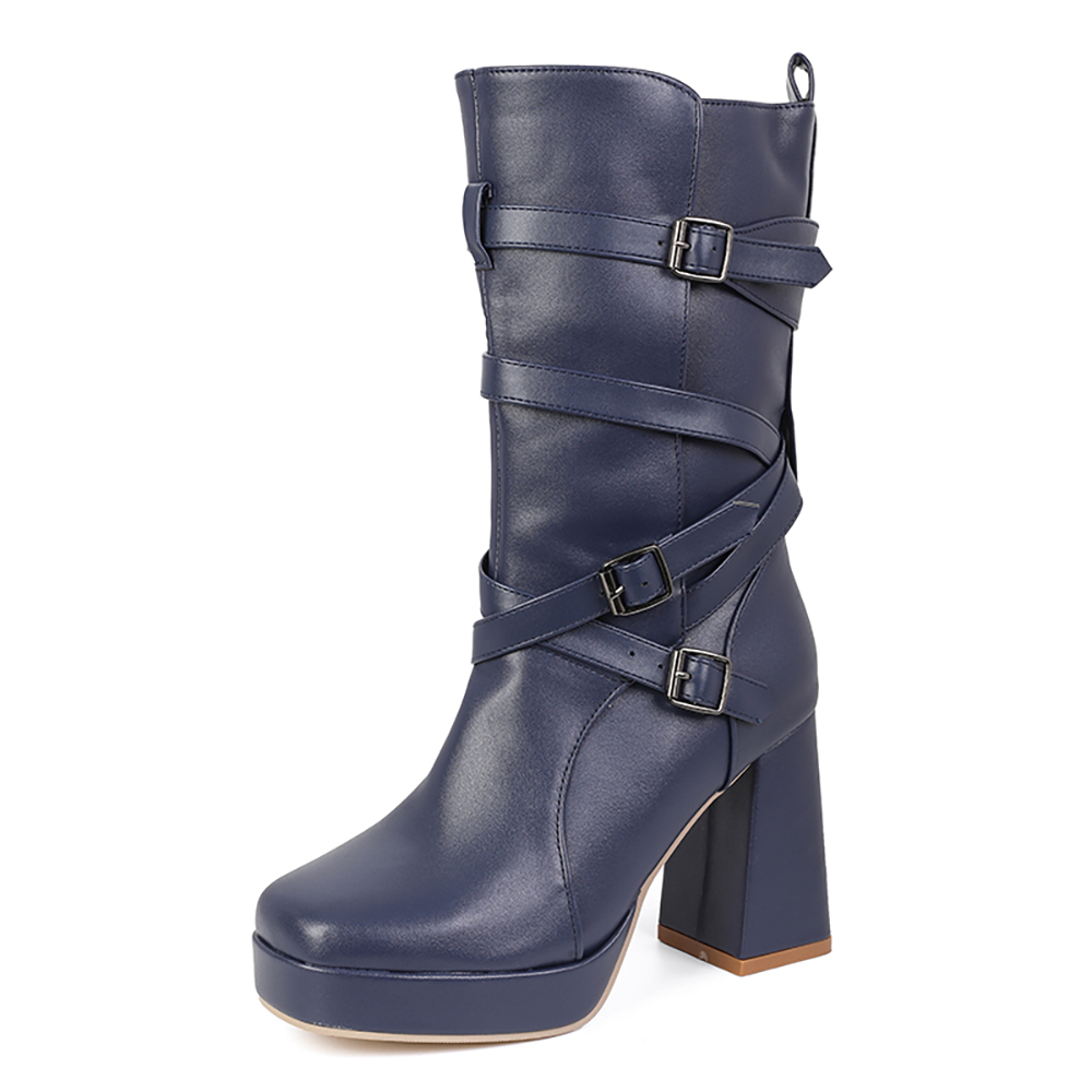 2026年冬用快適レディースミッドカーフブーツ、プラットフォ - Women'S Shoes In Size 12 のレビューと価格