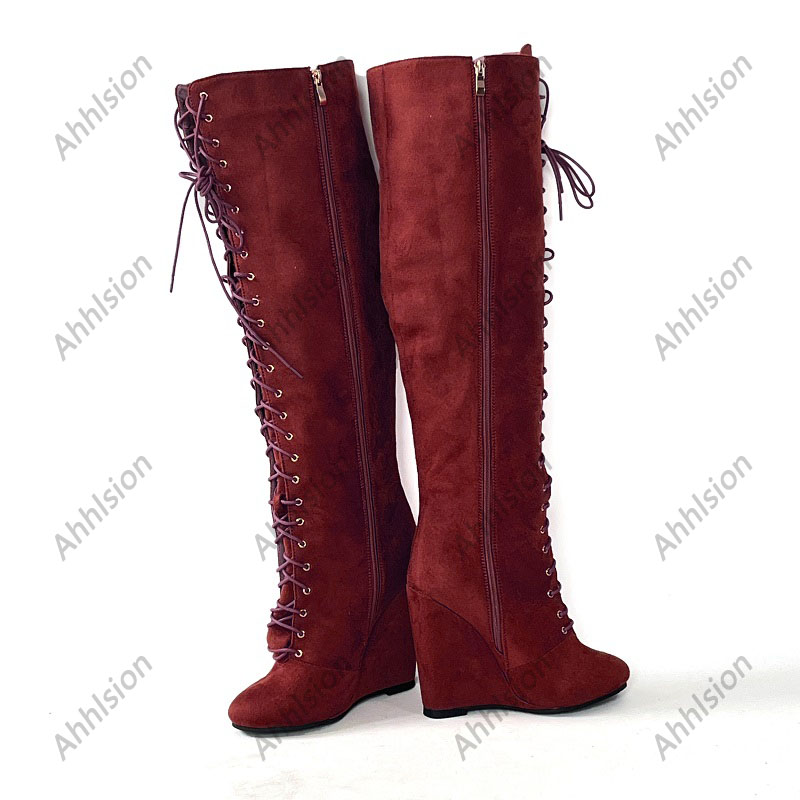 アーリオン新作 レディース ウィンター ニーブーツ フェイク - Zip Up Boots Short のレビューと価格