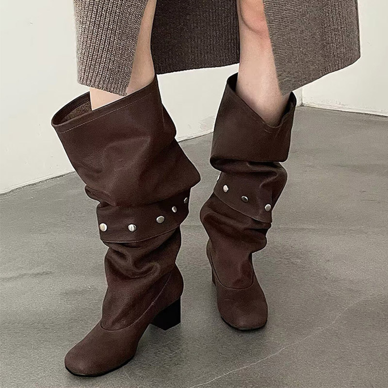 新作レディースニーハイヒールブーツ、チャンキーヒールシューズ - Women'S Shoes In Size 12 のレビューと価格