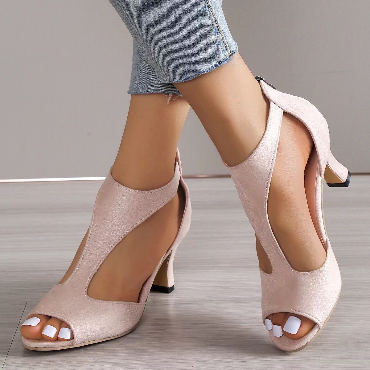 2026年夏新作 ブラッシュドレザー フィッシュマウスサンダ - Women Shoes Zipper のレビューと価格