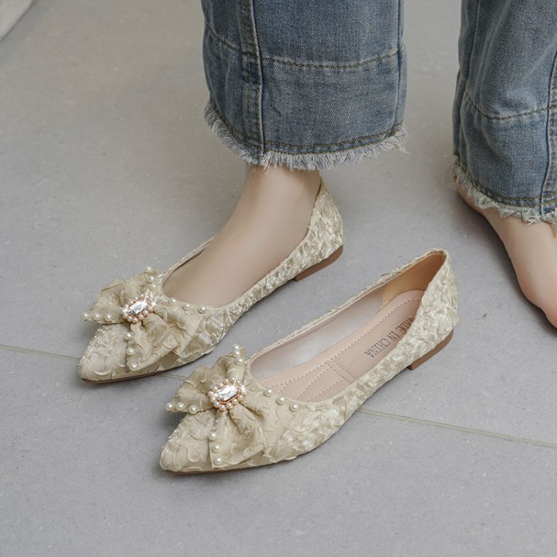 フラットシャイニングシューズ レディース 2026 新作 リ - Pointed Toe Flat のレビューと価格