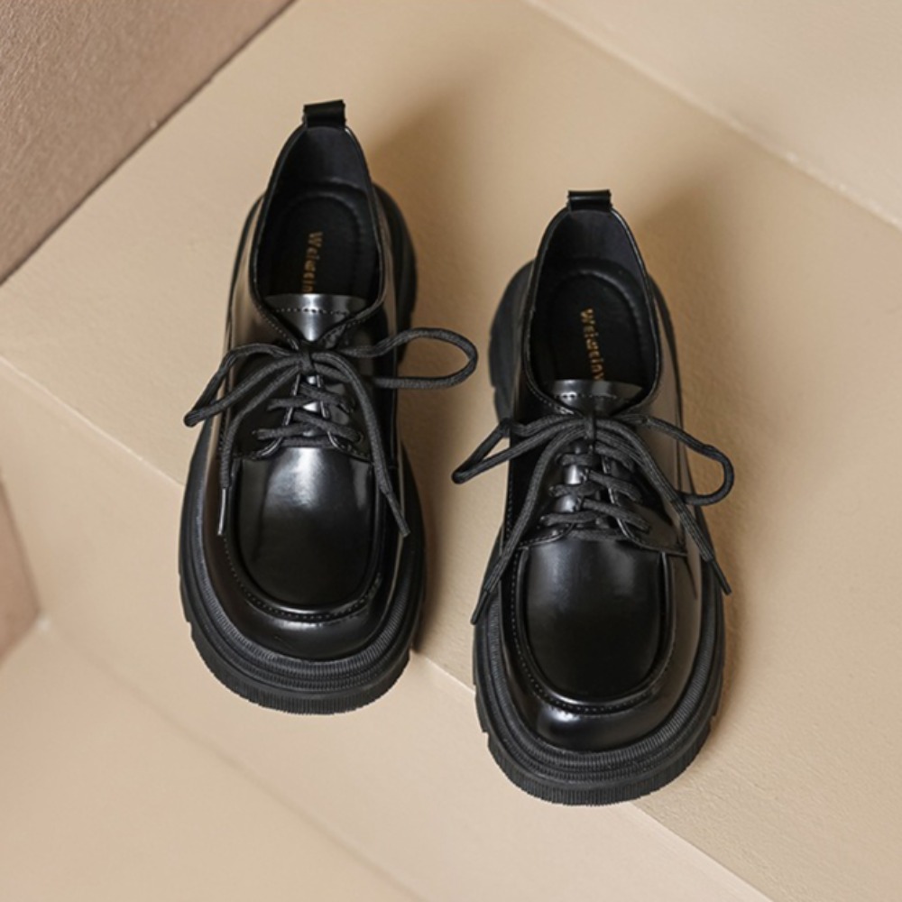 女性用ローファー レザー プラットフォーム ローファー レデ - Women'S Shoes Loafers Black のレビューと価格