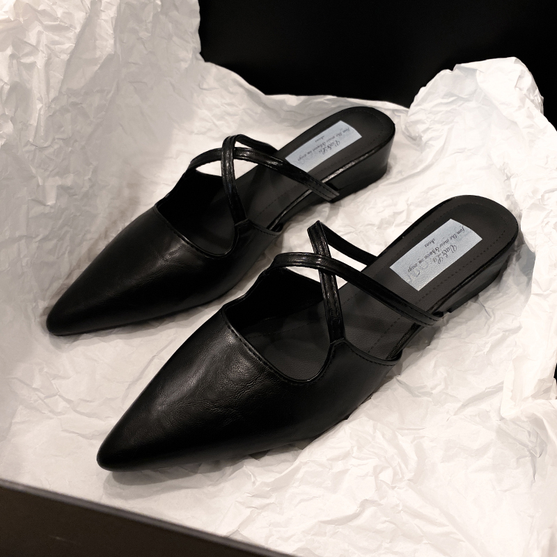 女性用フラットスリッパ、ポインテッドトゥサンダル、ミュールシ - Women'S Shoes In Size 12 のレビューと価格