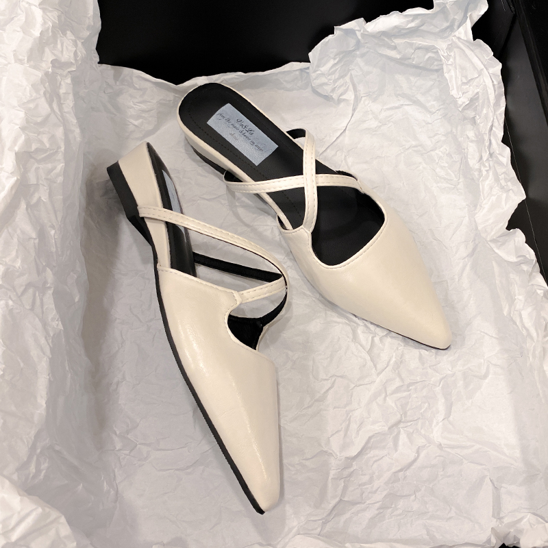 女性用フラットスリッパ、ポインテッドトゥサンダル、ミュールシ - Women'S Shoes In Size 12 のレビューと価格