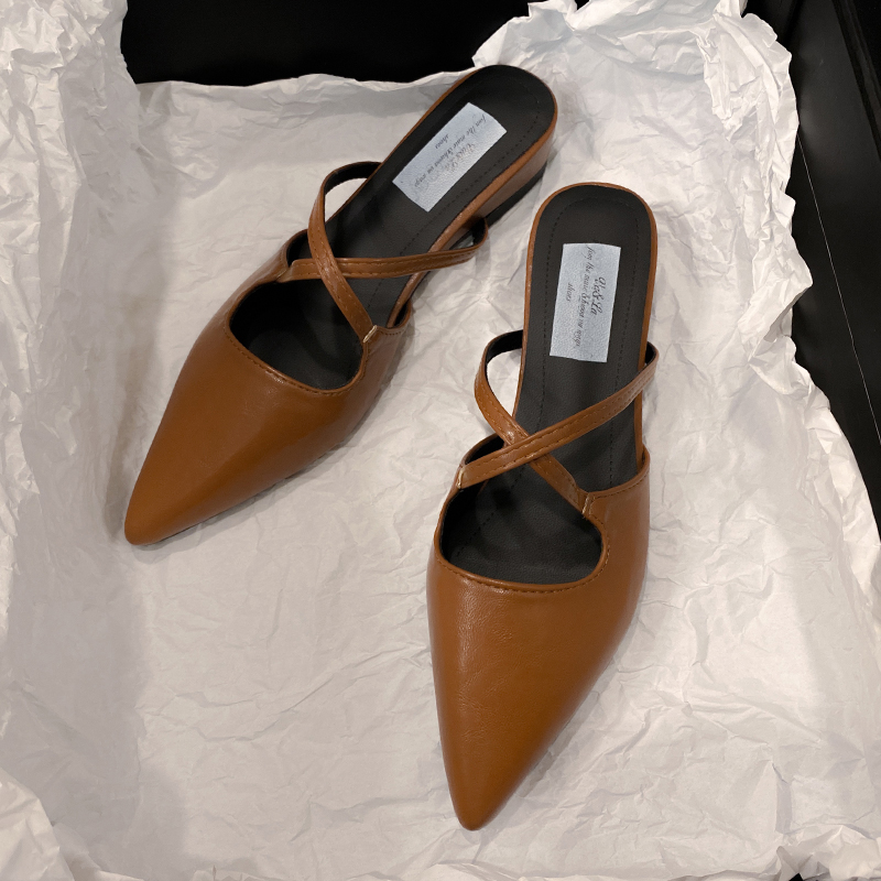 女性用フラットスリッパ、ポインテッドトゥサンダル、ミュールシ - Women'S Shoes In Size 12 のレビューと価格
